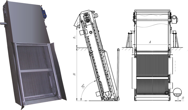 Mechanical rake screens RGE